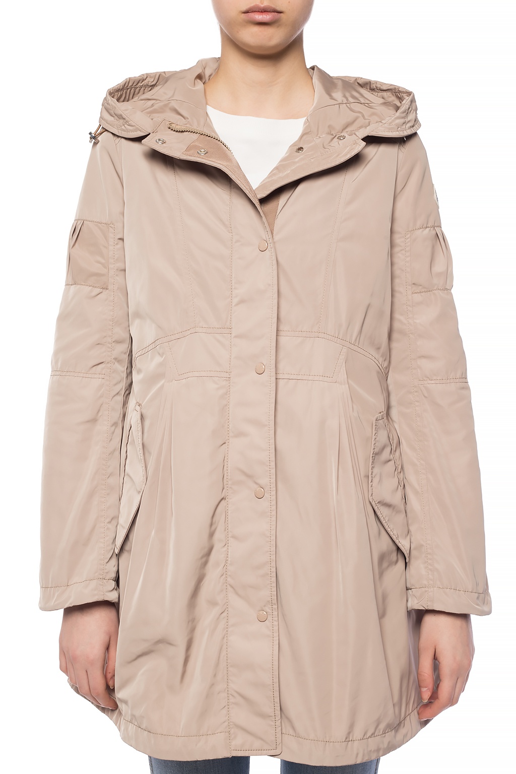 Beige 'Tarawa' jacket with ruffles Moncler - Vitkac Italy